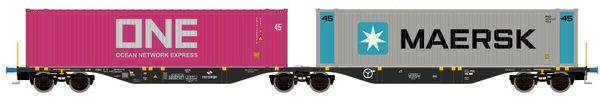 Kato HobbyTrain Lemke 90661 - Container Wagen Sggmrss 90 of the PKP Cargo